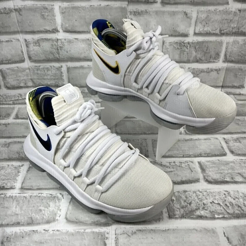Nike Zoom White KD10 LMTD NBA Golden State Warriors Size 6.5 Y